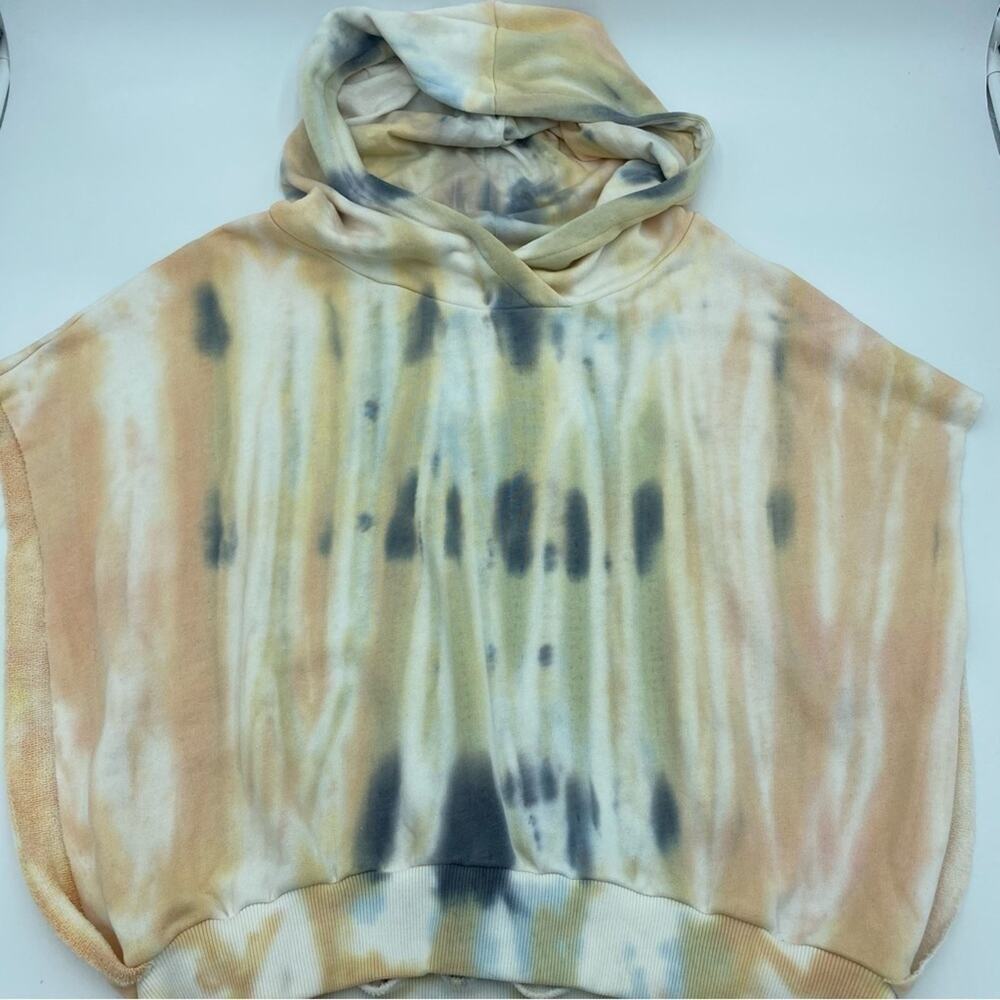 YOUNG FABULOUS & BROKE Hoodie Women's Medium Carla Cutoff Tie Dye Workout Active